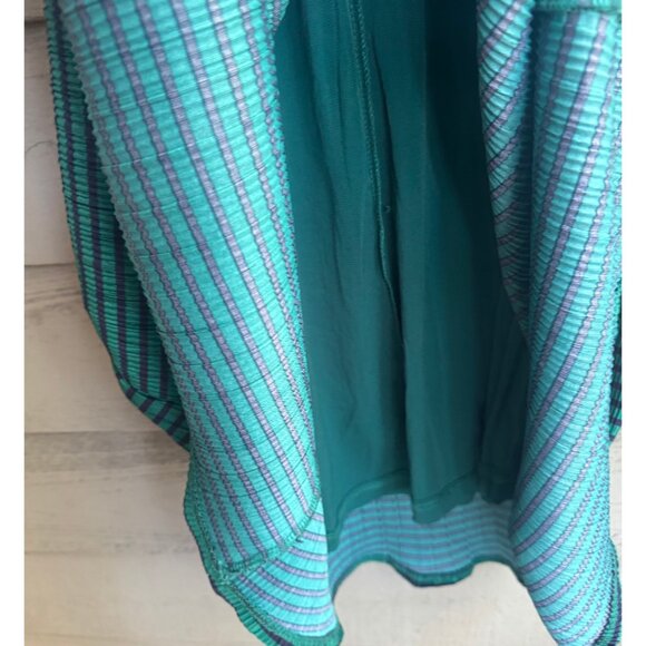 Draper James XL Green Stripe Pleated Midi Dress - Picture 6 of 9